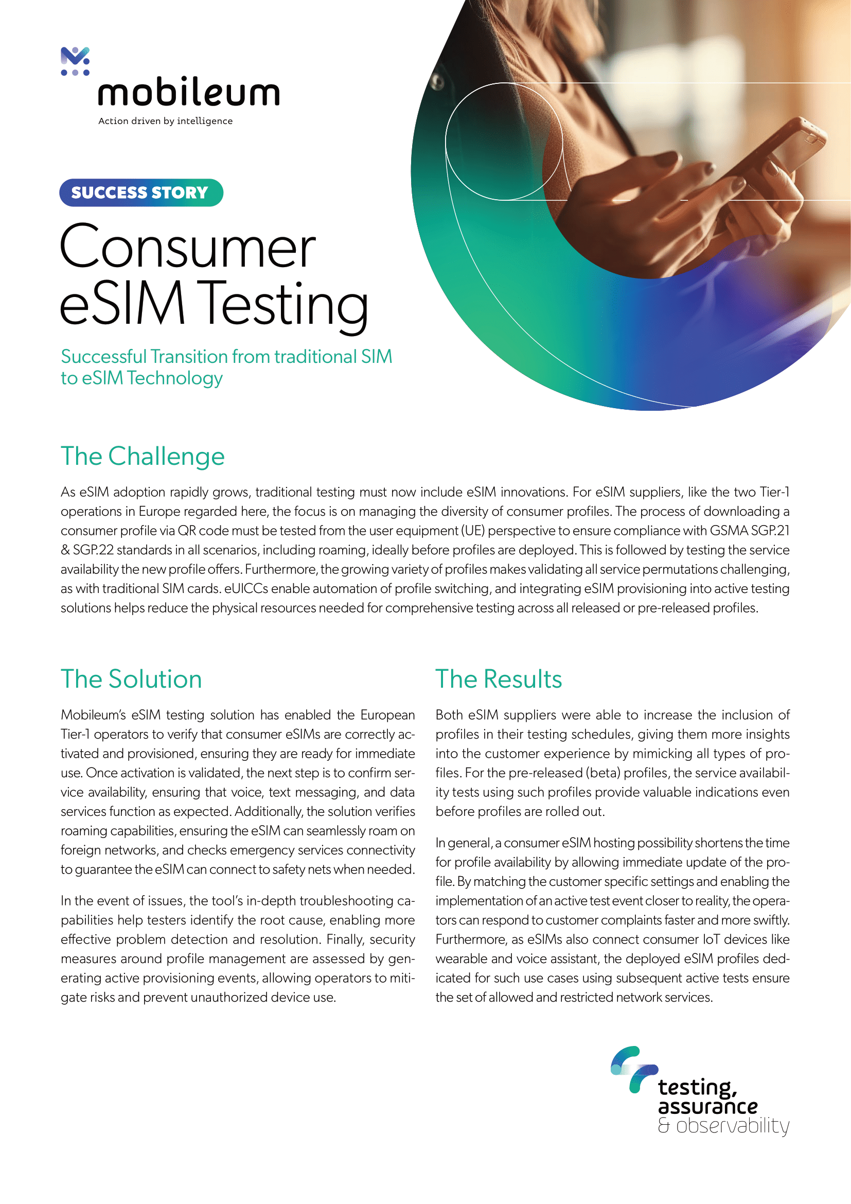 Consumer eSIM Testing